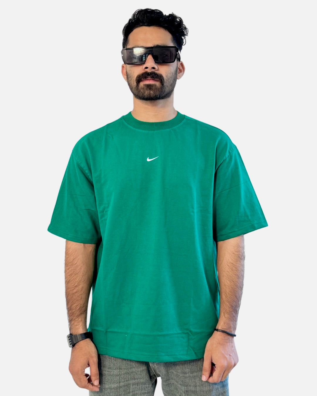 Back Printed Oversized T-Shirt | Green