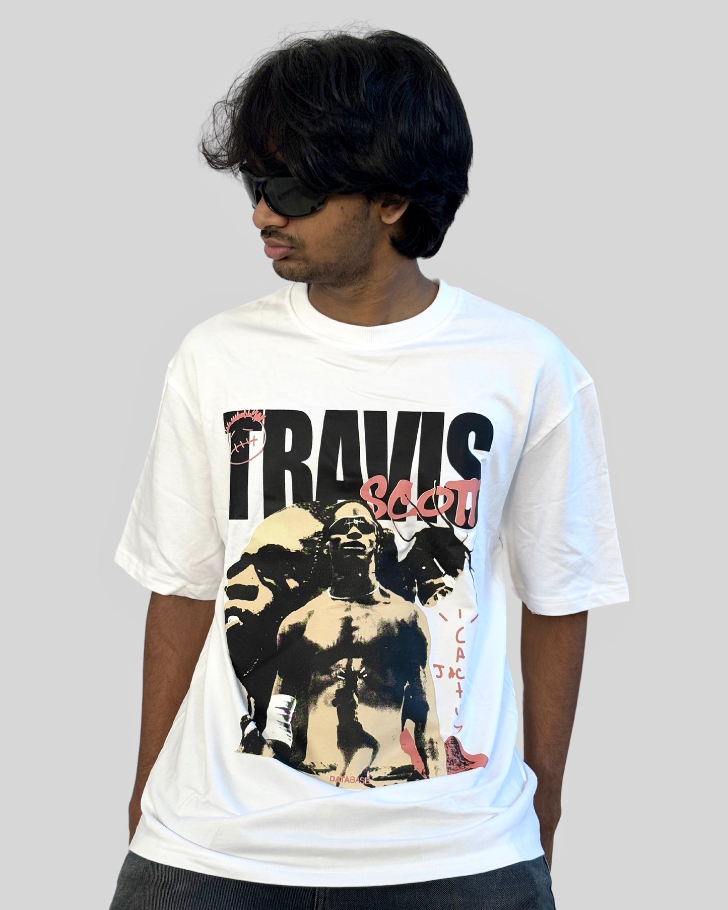 Canewalls - Travisscott Printed Oversized T-Shirt | White