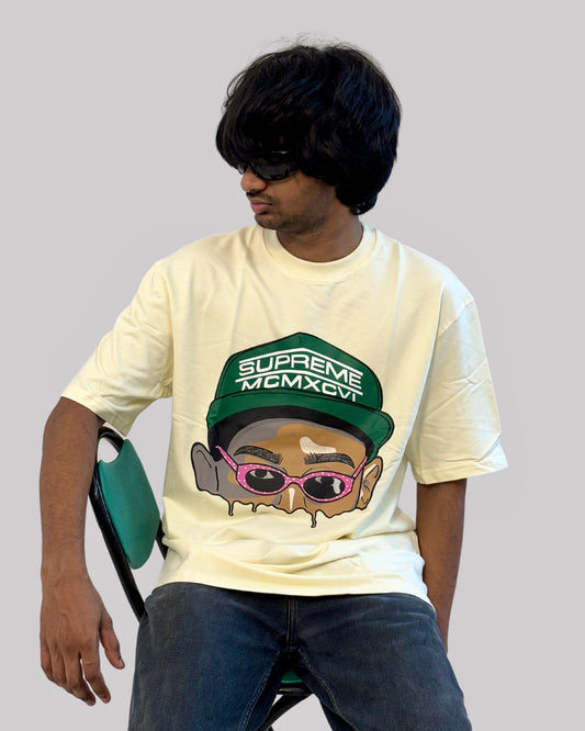 Canewalls-Front Supreme Printed Oversized T-Shirt