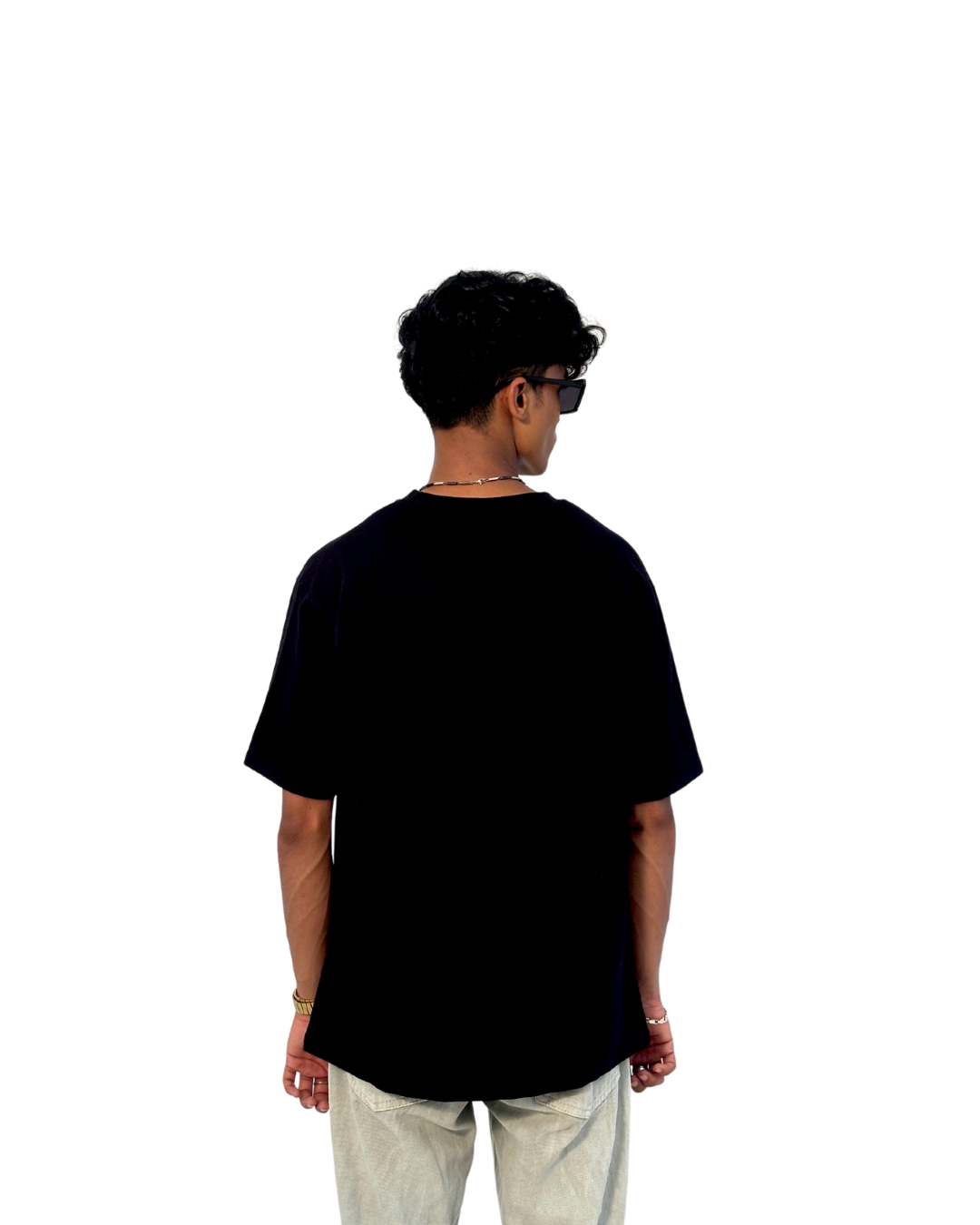 Canewalls Plain Over Sized T Shirt | Black