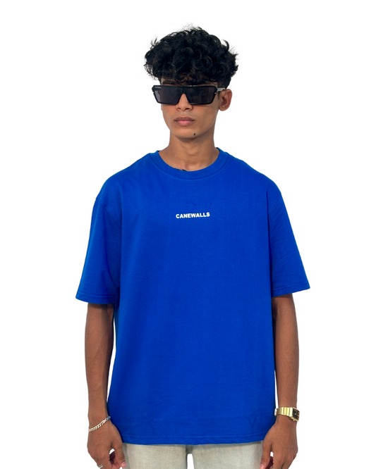 Canewalls Plain Over Sized T Shirt | Royal blue