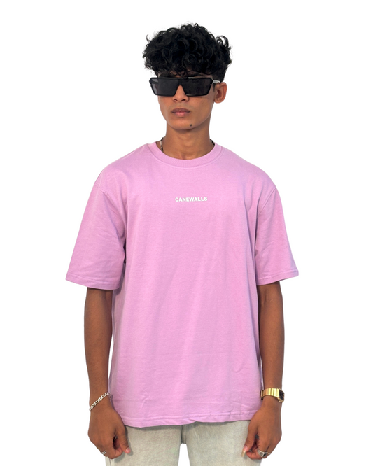 Canewalls Plain Over Sized T Shirt | lavender