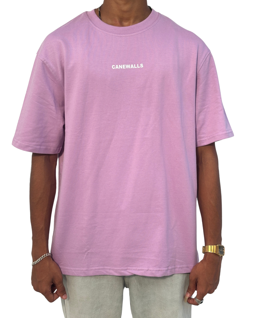 Canewalls Plain Over Sized T Shirt | lavender