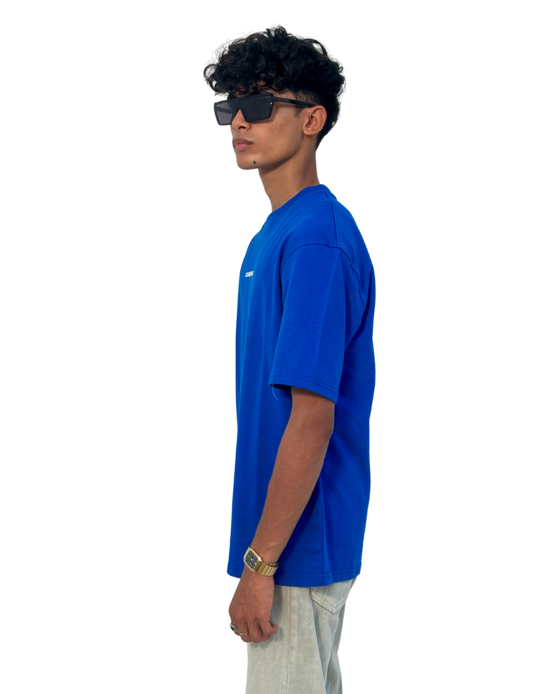 Canewalls Plain Over Sized T Shirt | Royal blue