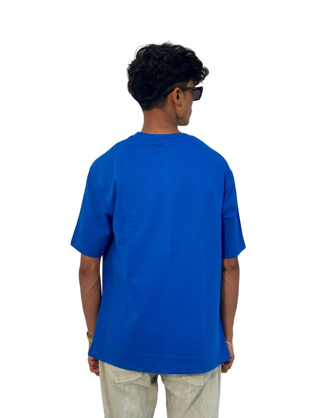 Canewalls Plain Over Sized T Shirt | Royal blue