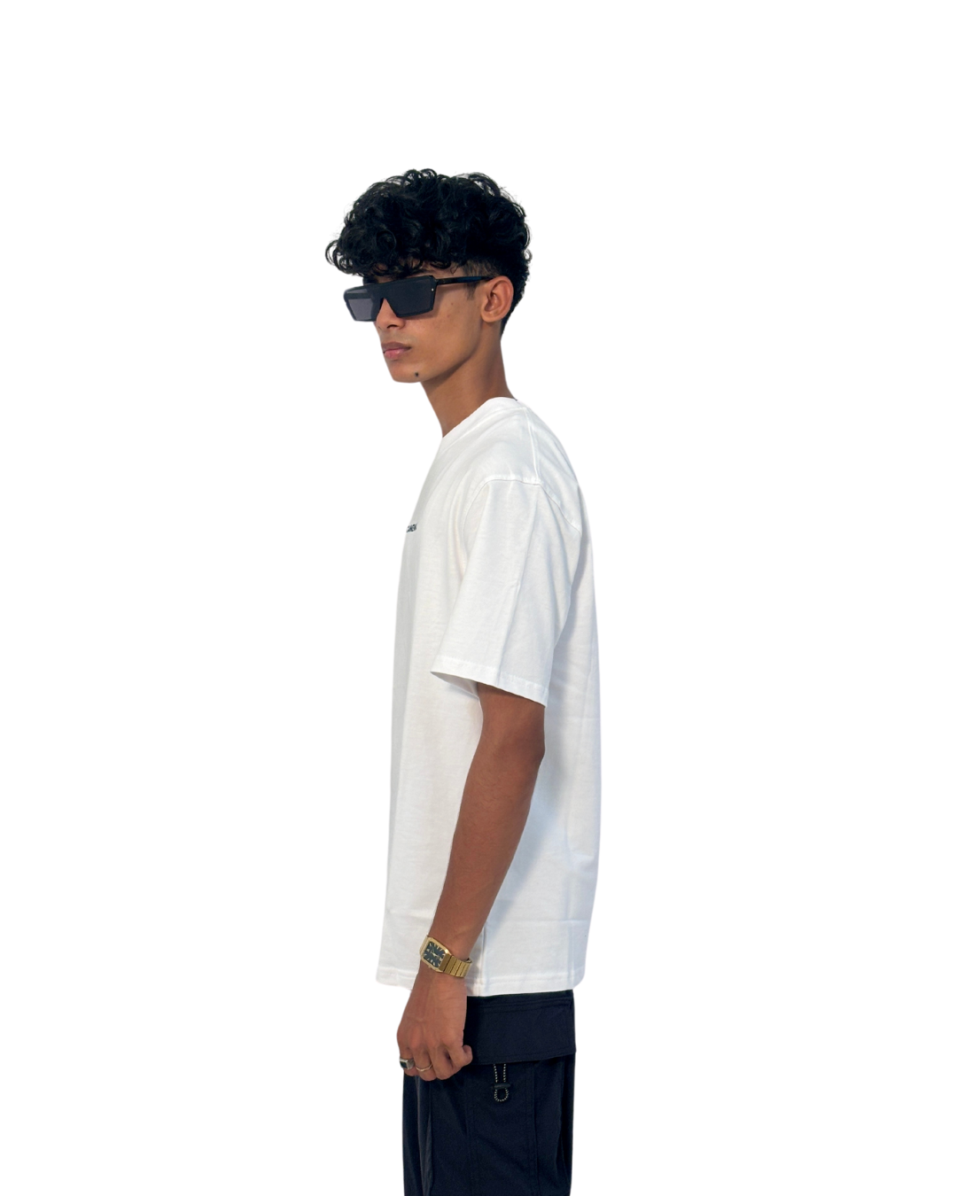 Canewalls Plain Over Sized T Shirt | White